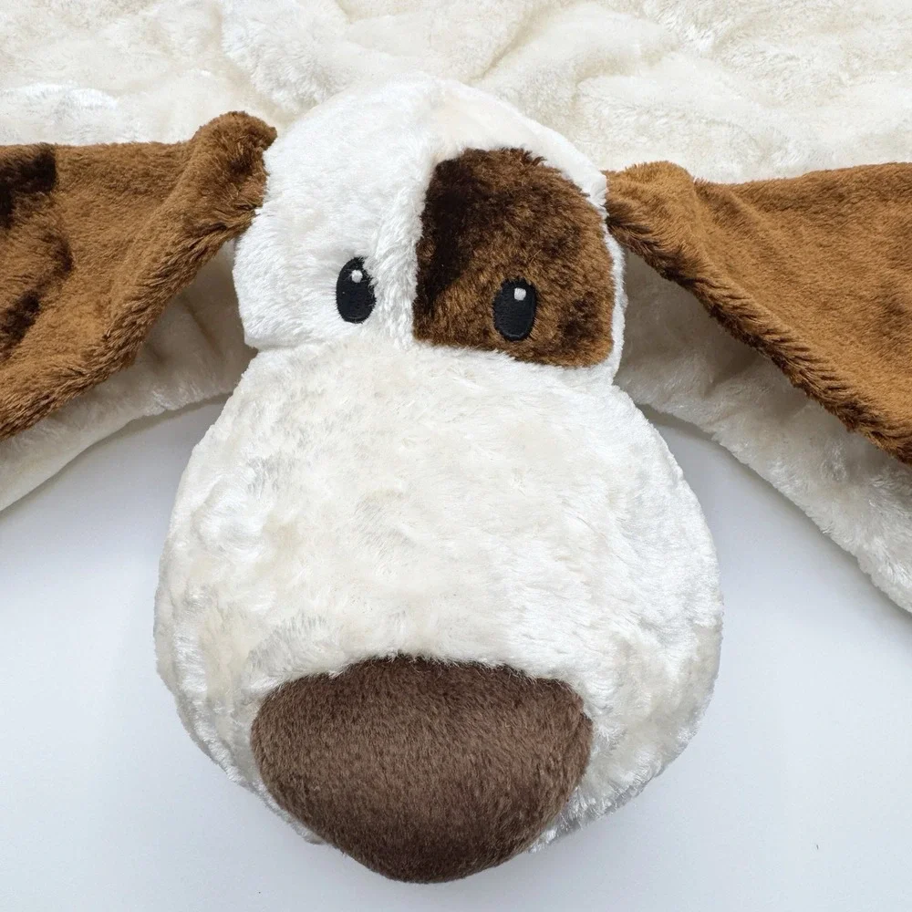 Baby Gund Red Envelope Puppy Dog Plush Blanket Lovey Silky Cream Play Mat 42643